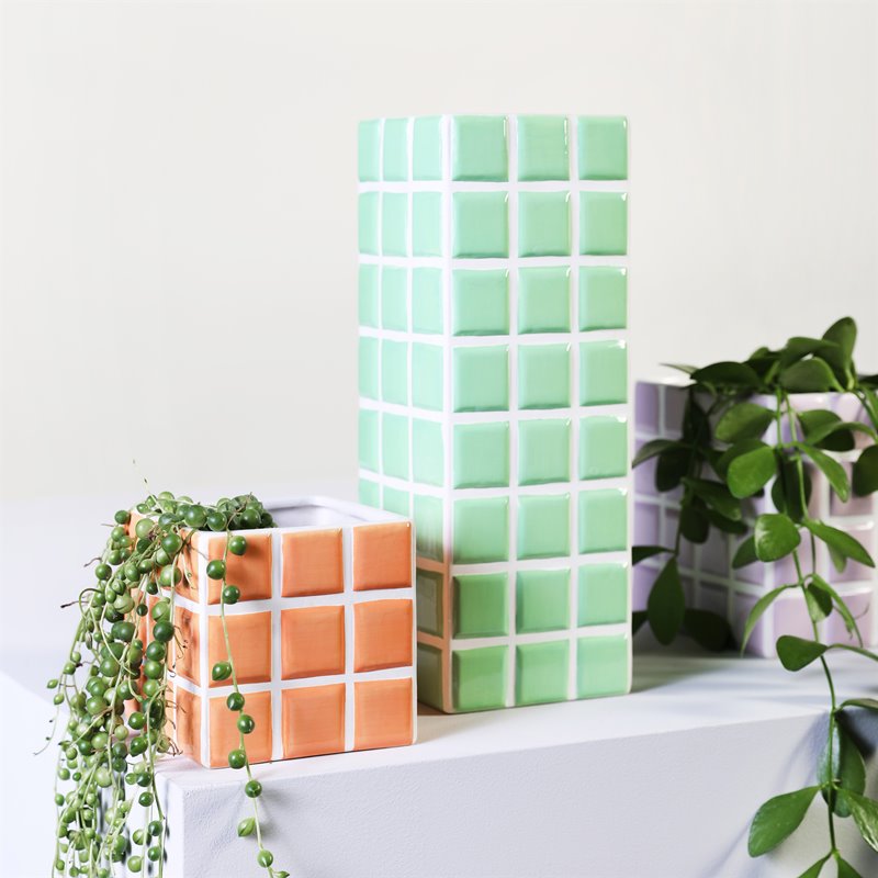 Tile Mint Vase