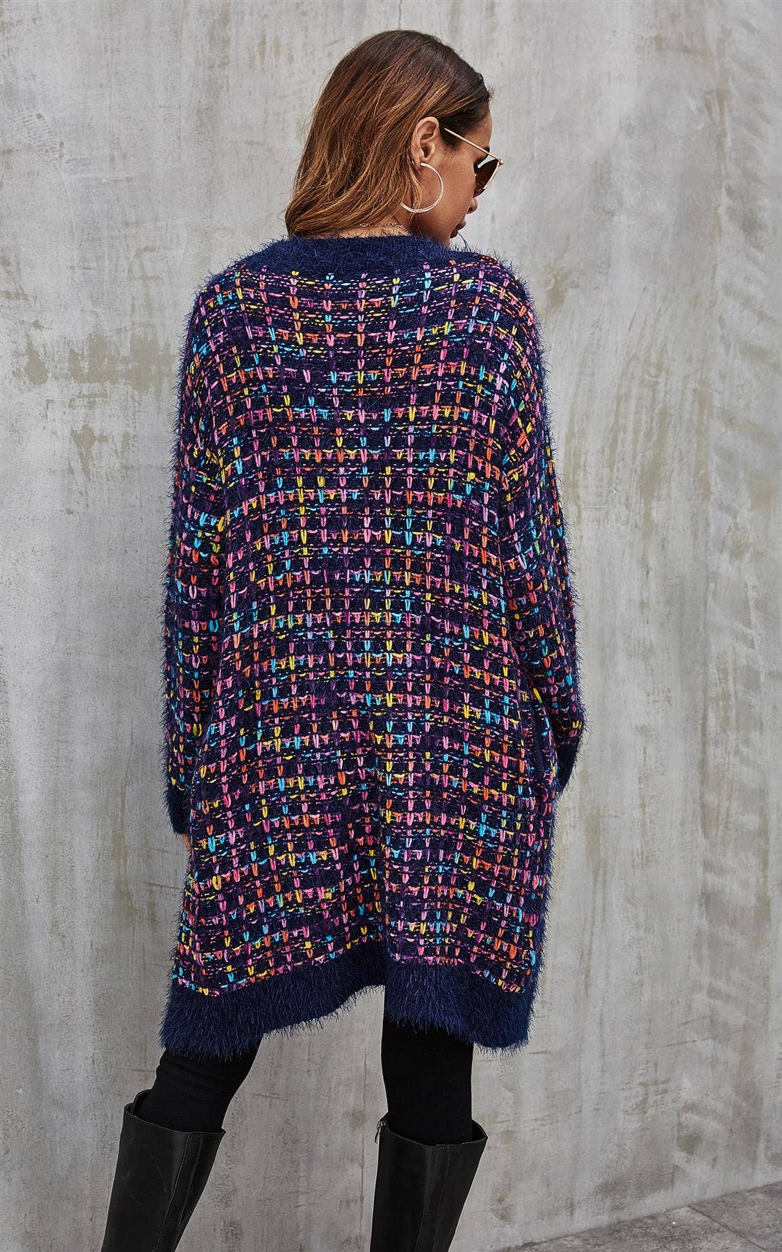 Multi Speckles Boucle Cardigan