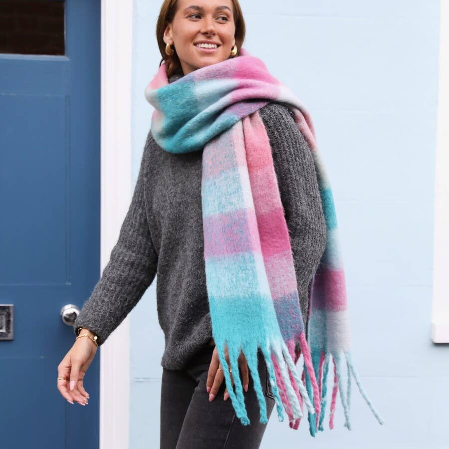 Ombre Check Skjerf