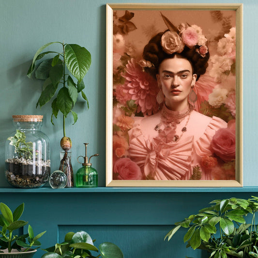 Frida Kahlo Peach Plakat
