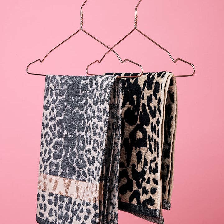 Gavesett kjøkkenhåndklær Leopard black
