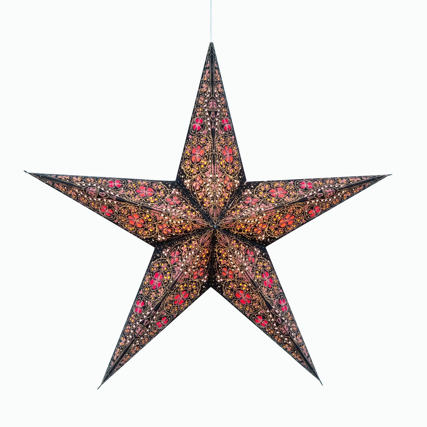 Adventsstjerne Cathedral Svart/Rosa 58 cm