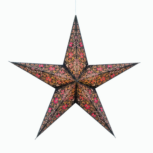 Adventsstjerne Cathedral Svart/Rosa 58 cm