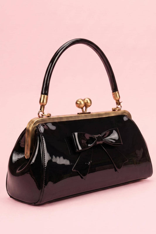Elise Vintage Oversized Hand Bag Black