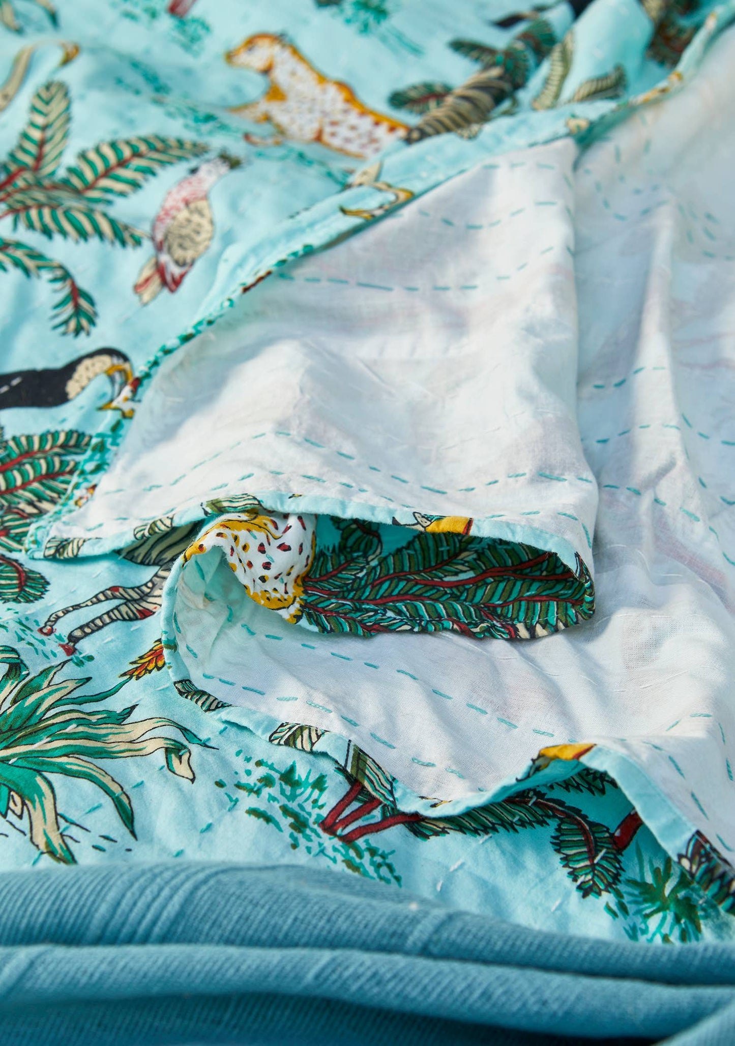 Jungle Print Jade Sengeteppe