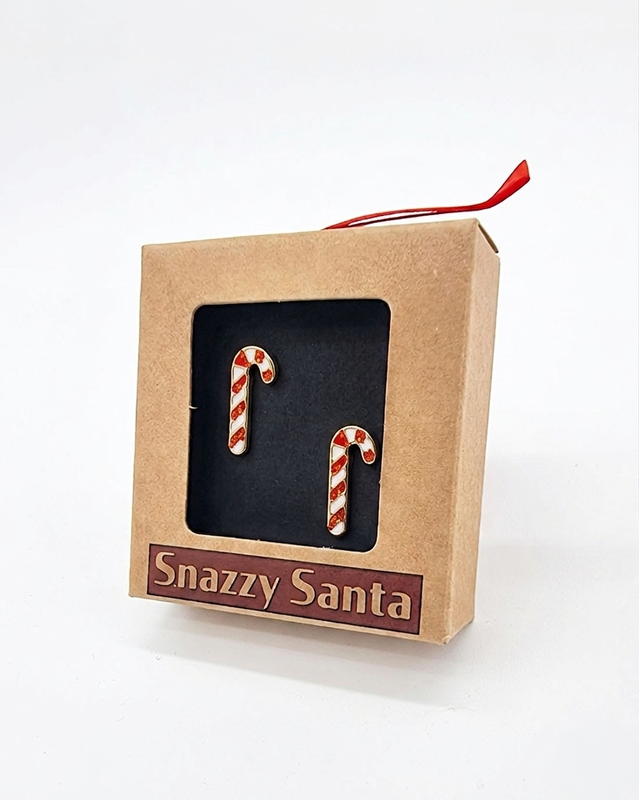 Candy Cane Studs