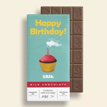 GNAW Happy BirthdayMelkesjokolade