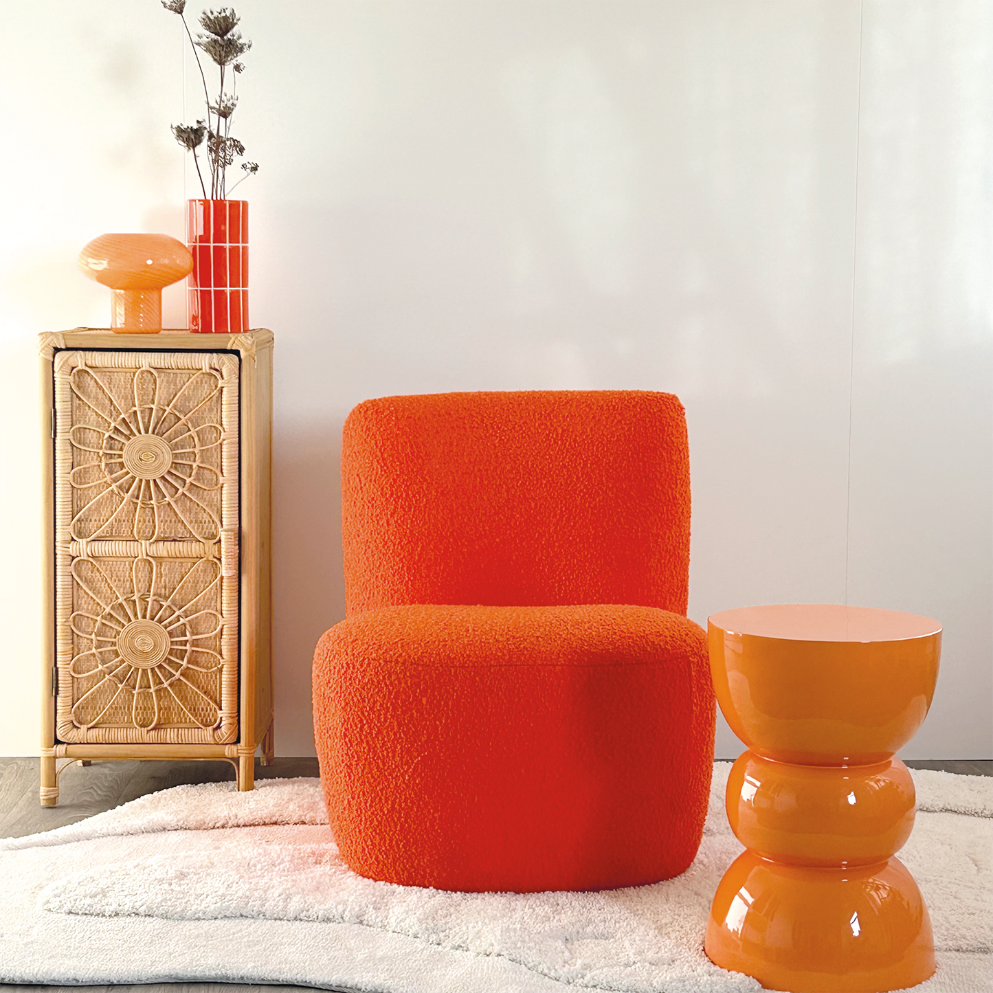 Orange tile vase