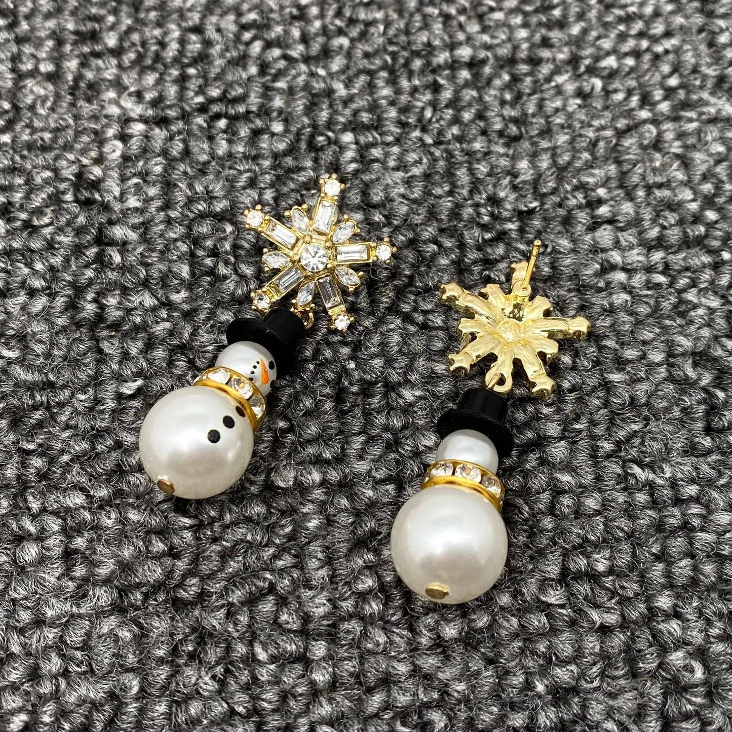 Snowman Snowflake Earrings