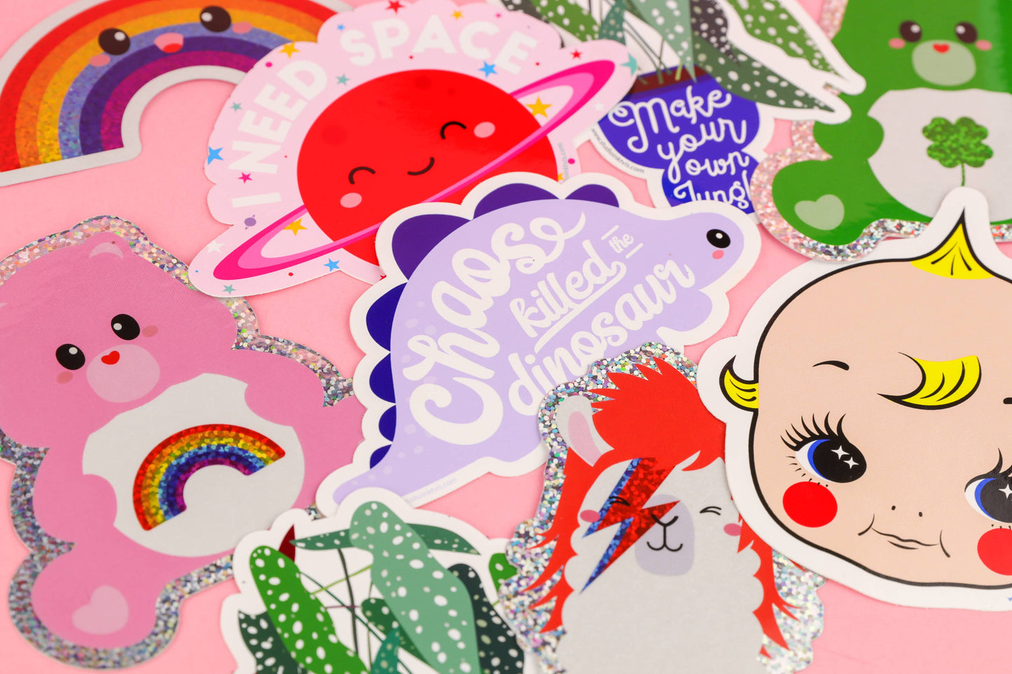 Glitter Care Bear Klistremerke