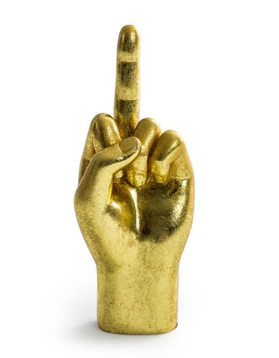 Gull Langfinger Håndfigur