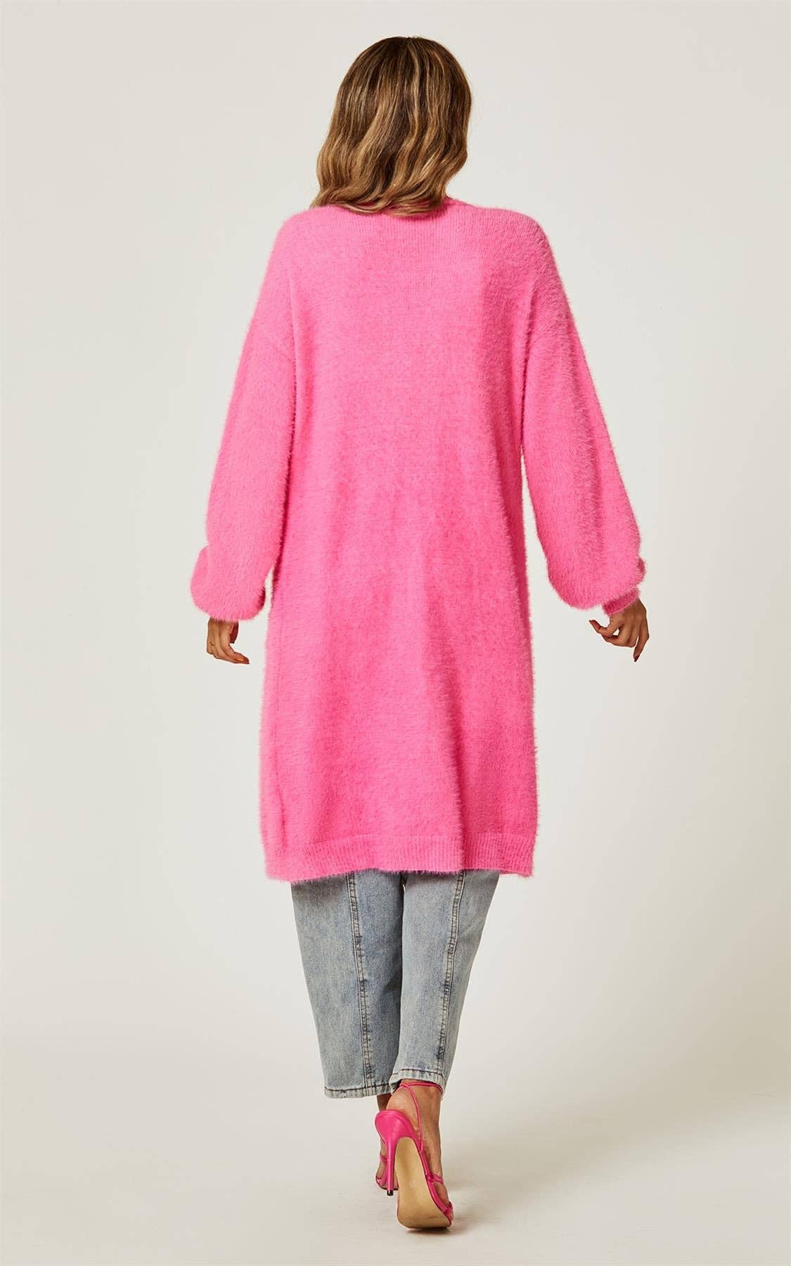 Cozy Fuchsia Cardigan