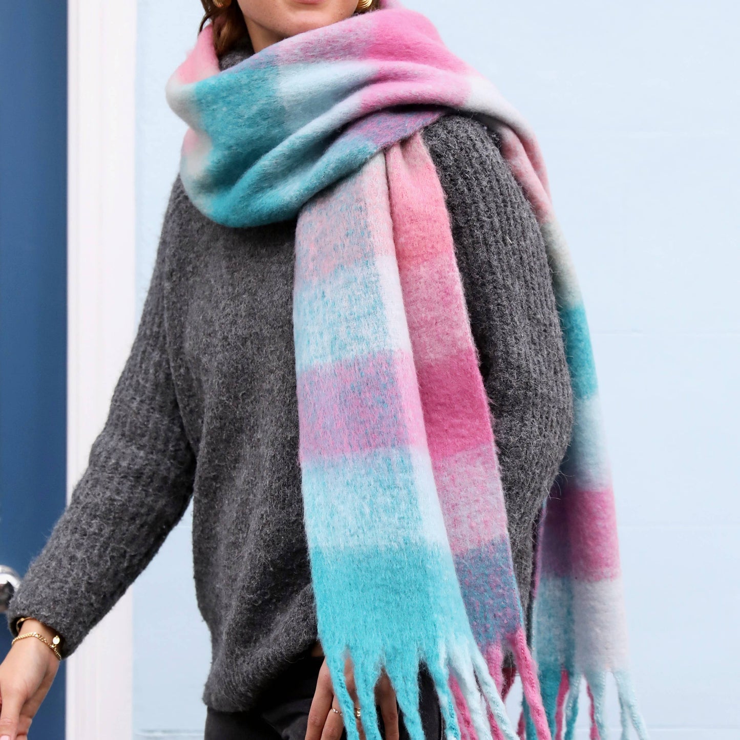Ombre Check Skjerf