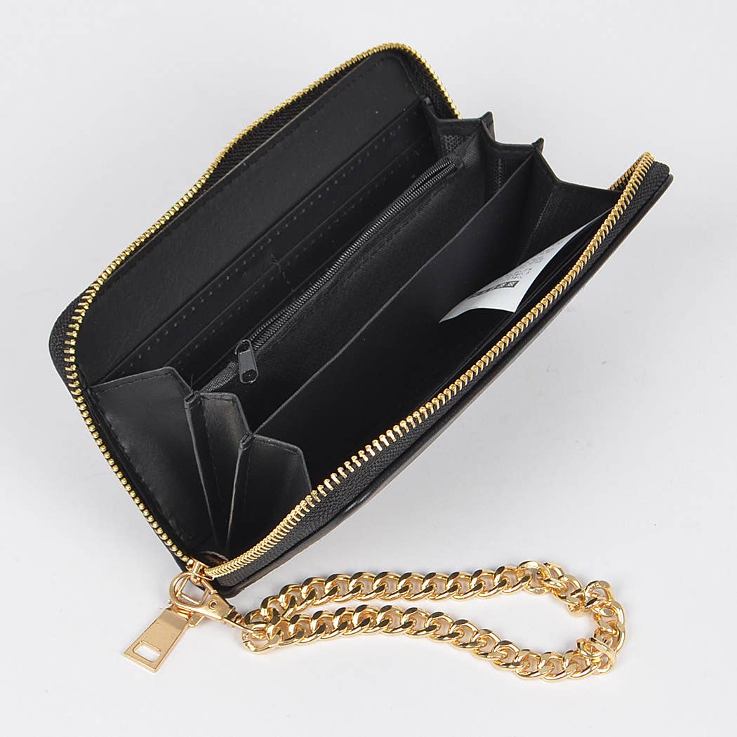 Studded Wallet With Chain