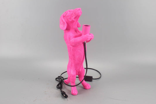 Dachshund Bordlampe Rosa