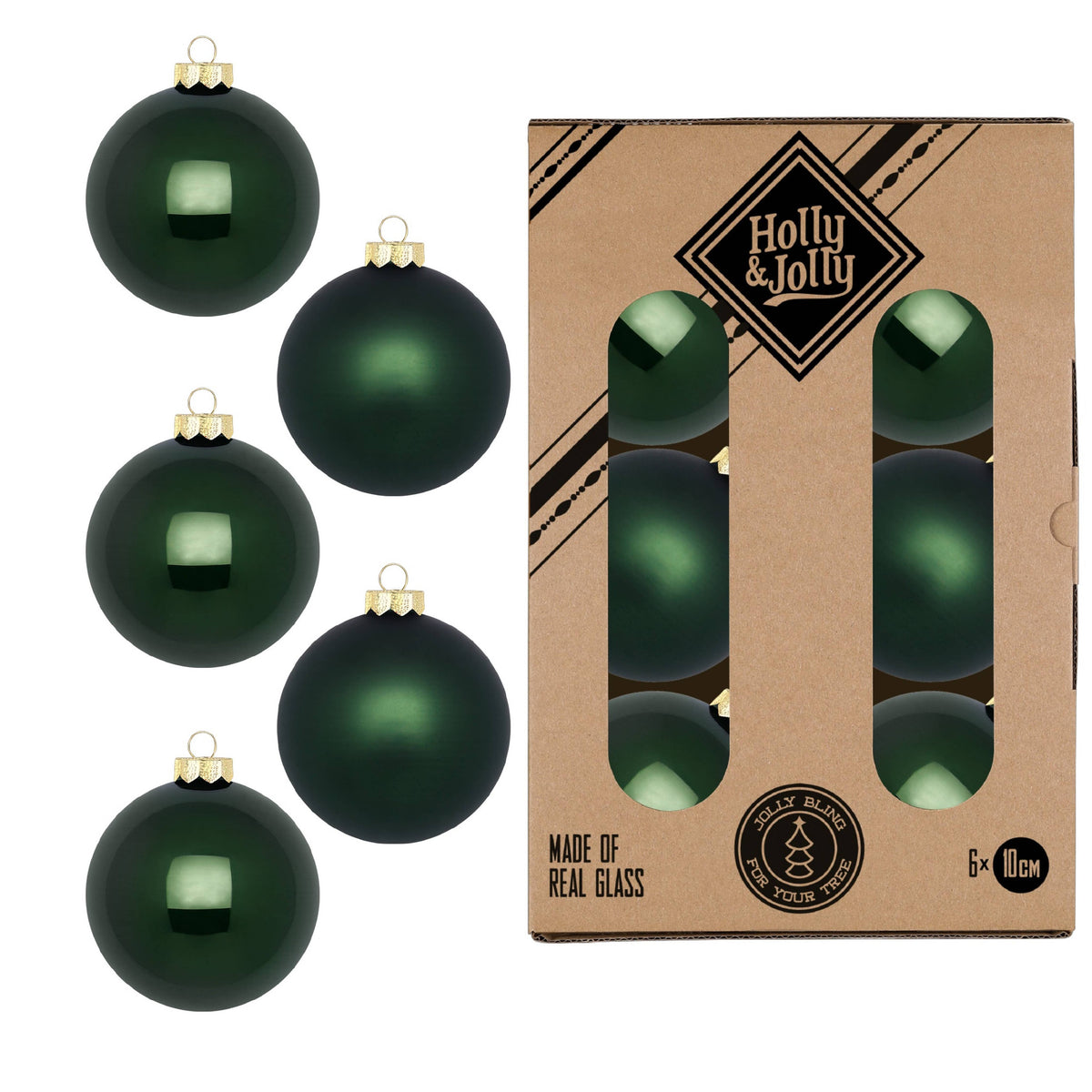 Glasskuler Loden green 10 cm