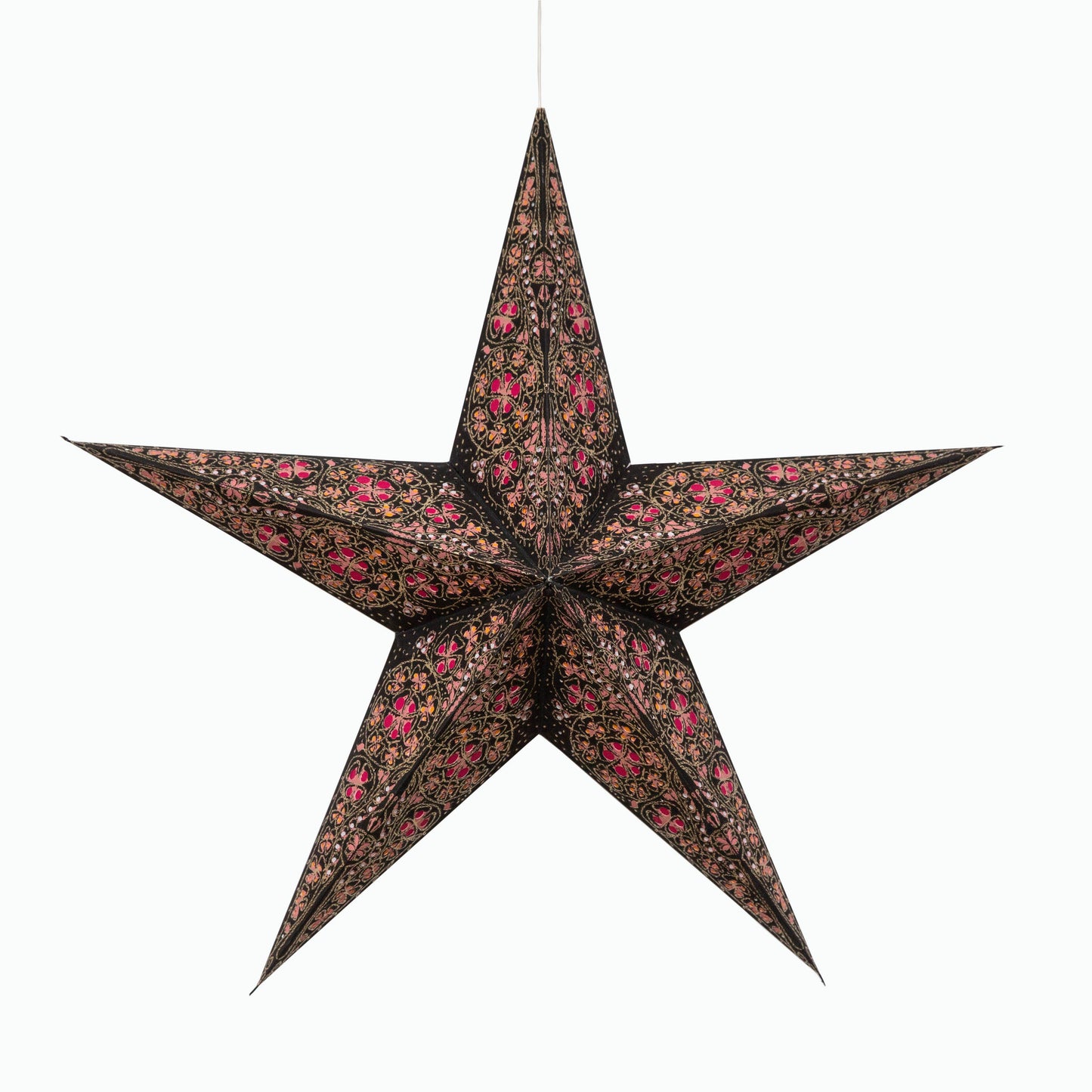 Adventsstjerne Cathedral Svart/Rosa 58 cm