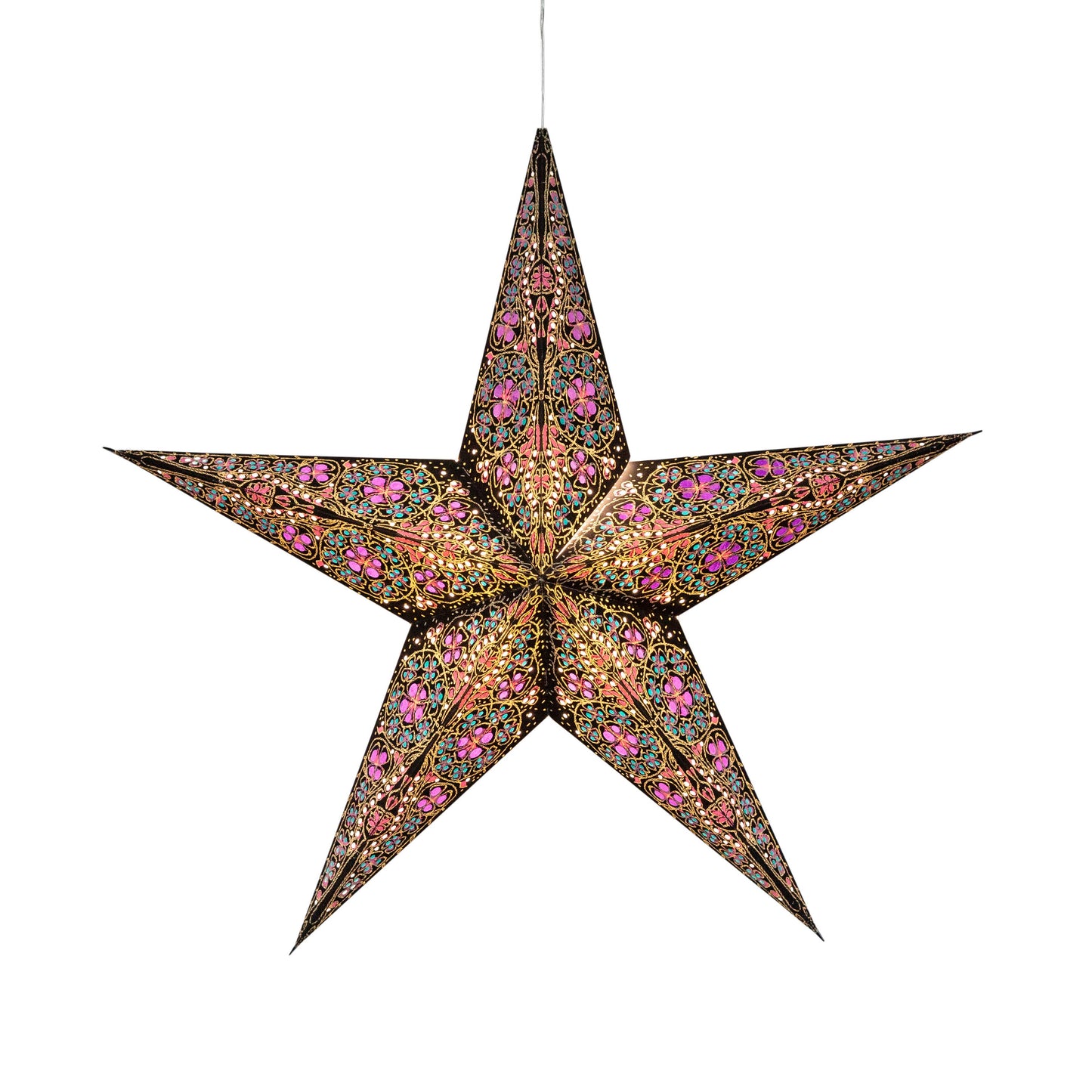 Adventsstjerne Cathedral Turkis/Lilla 58 cm