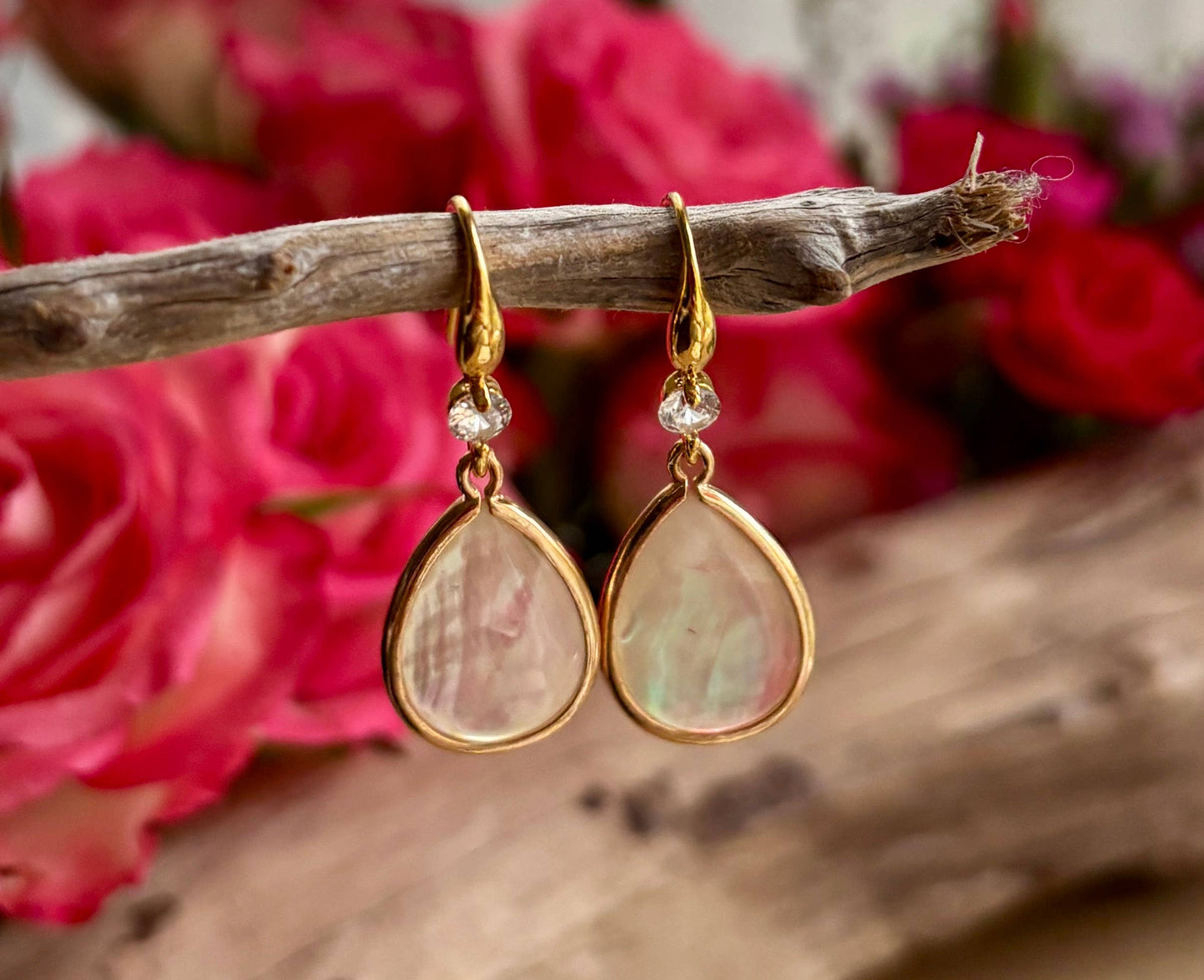 Mother Of Pearl Drop Øreringer