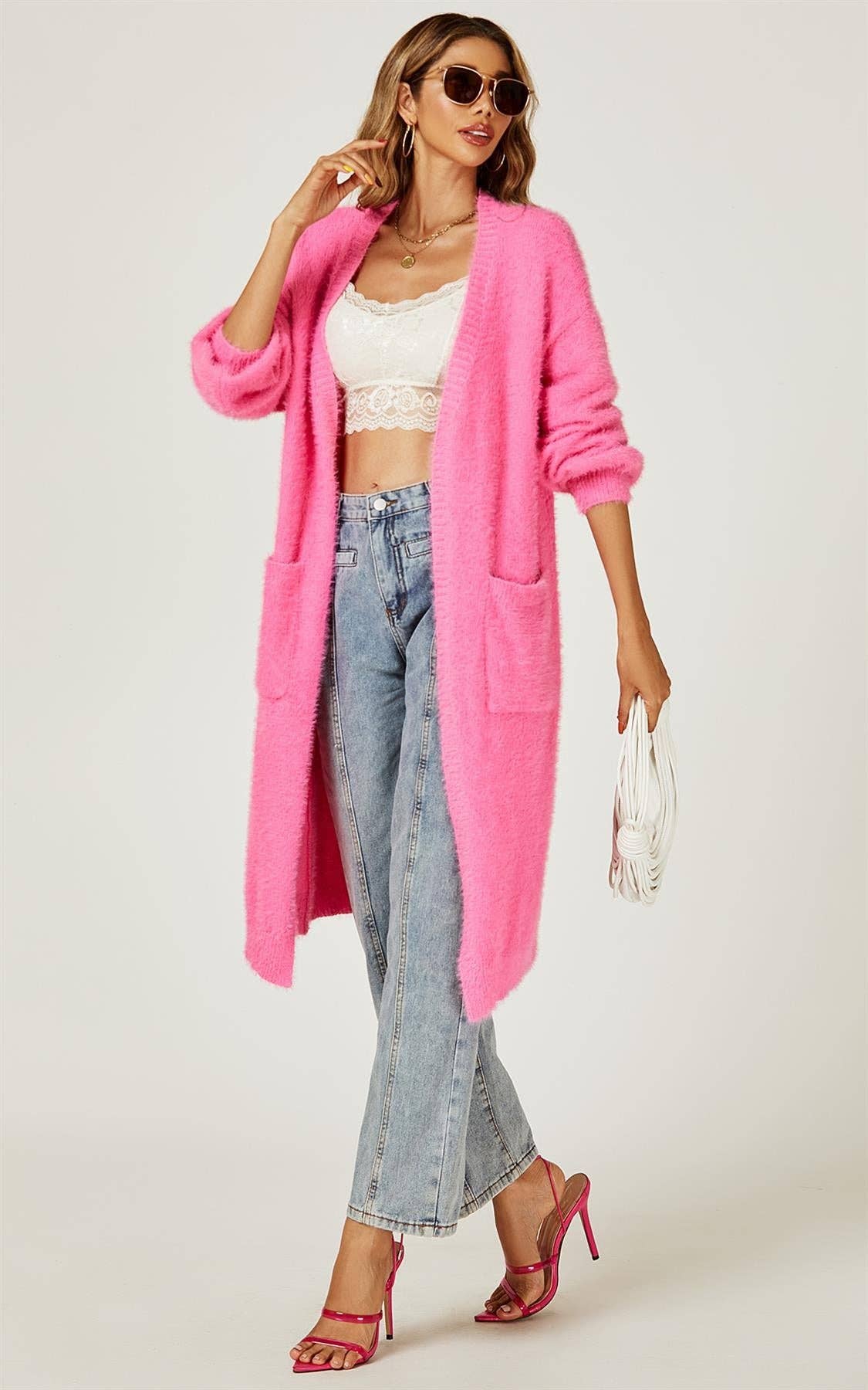 Cozy Fuchsia Cardigan