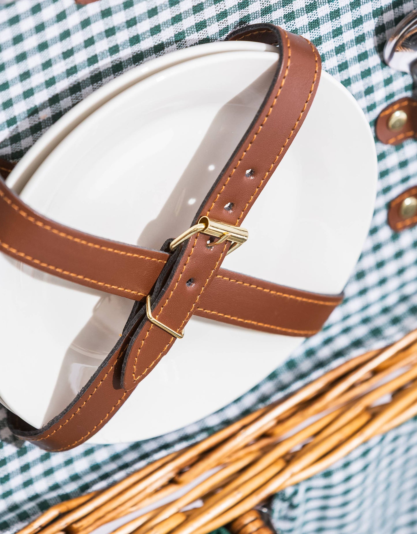 Gingham for 2 Piknikkurv