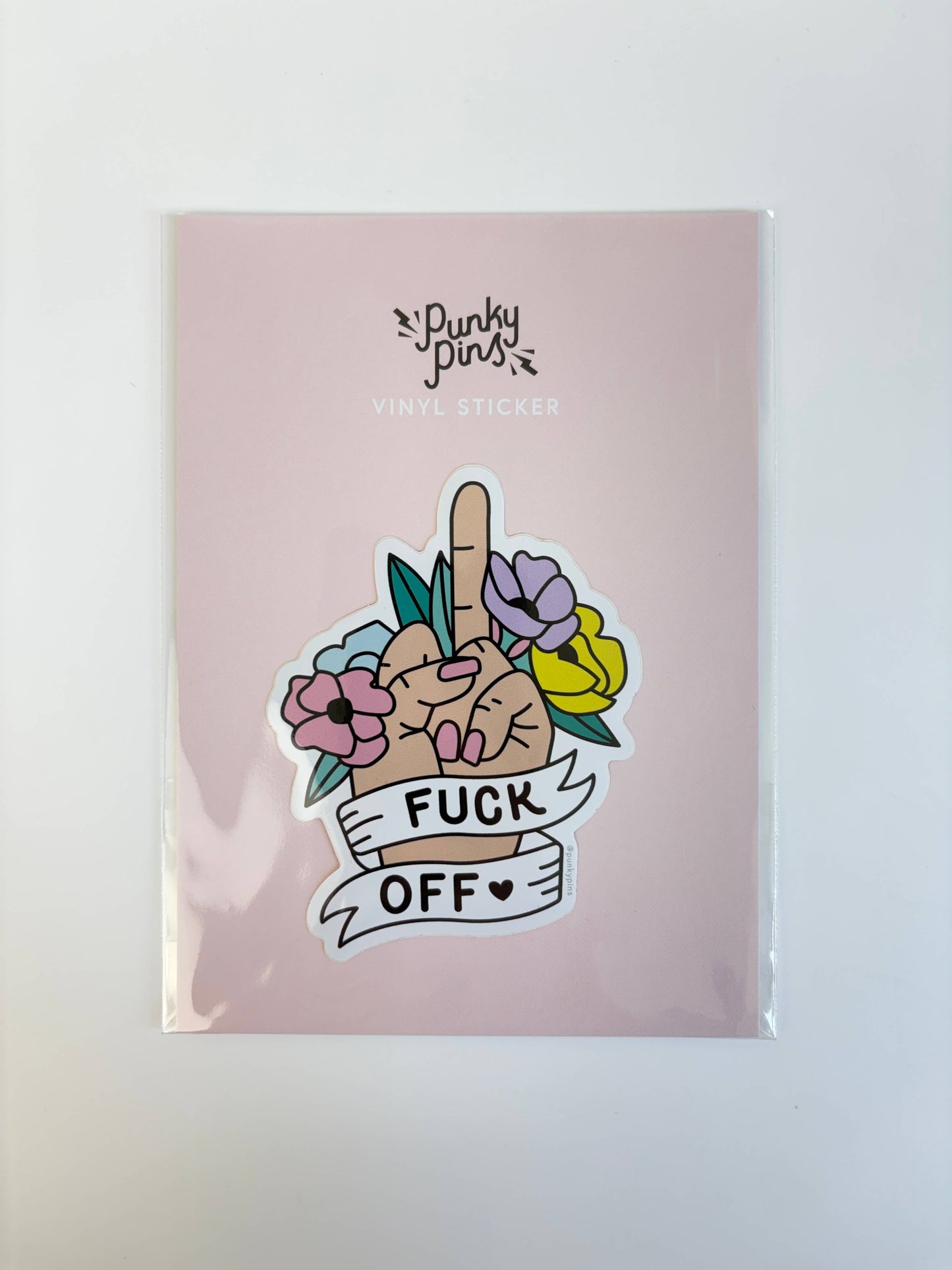 Fuck Off Floral Klistremerke