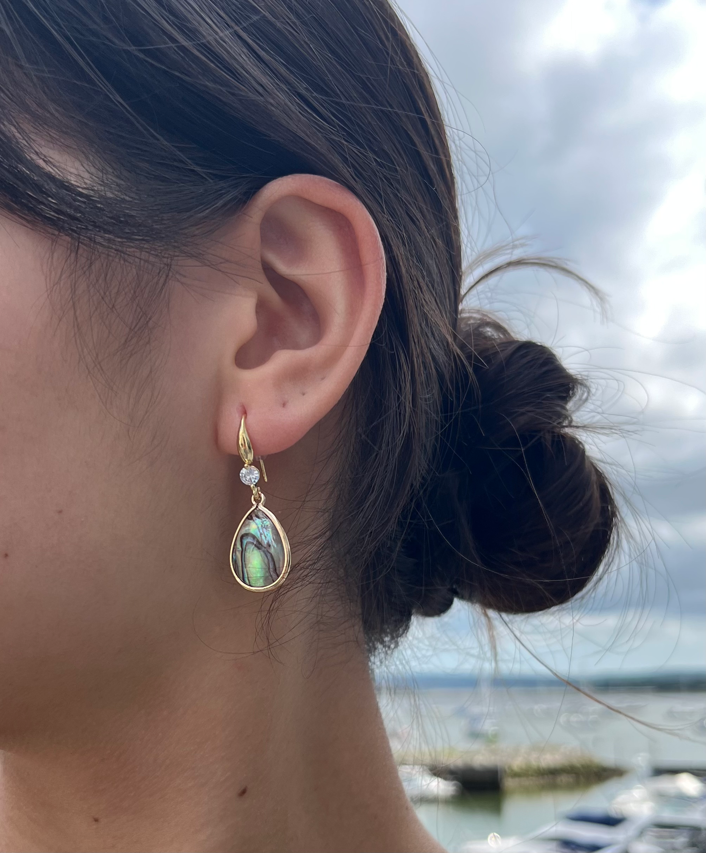 Abalone Drop Øreringer