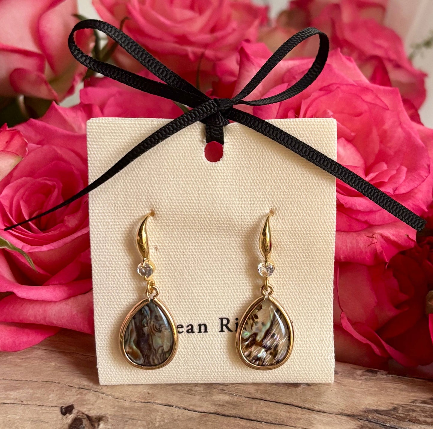 Abalone Drop Øreringer