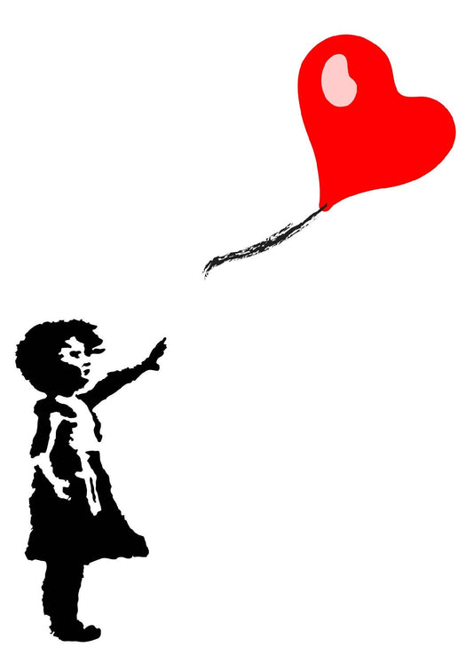Girl with a balloon plakat