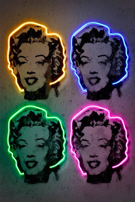 Marilyn Neon Pop Plakat