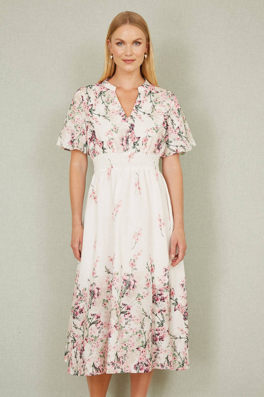 Floral Button Kjole