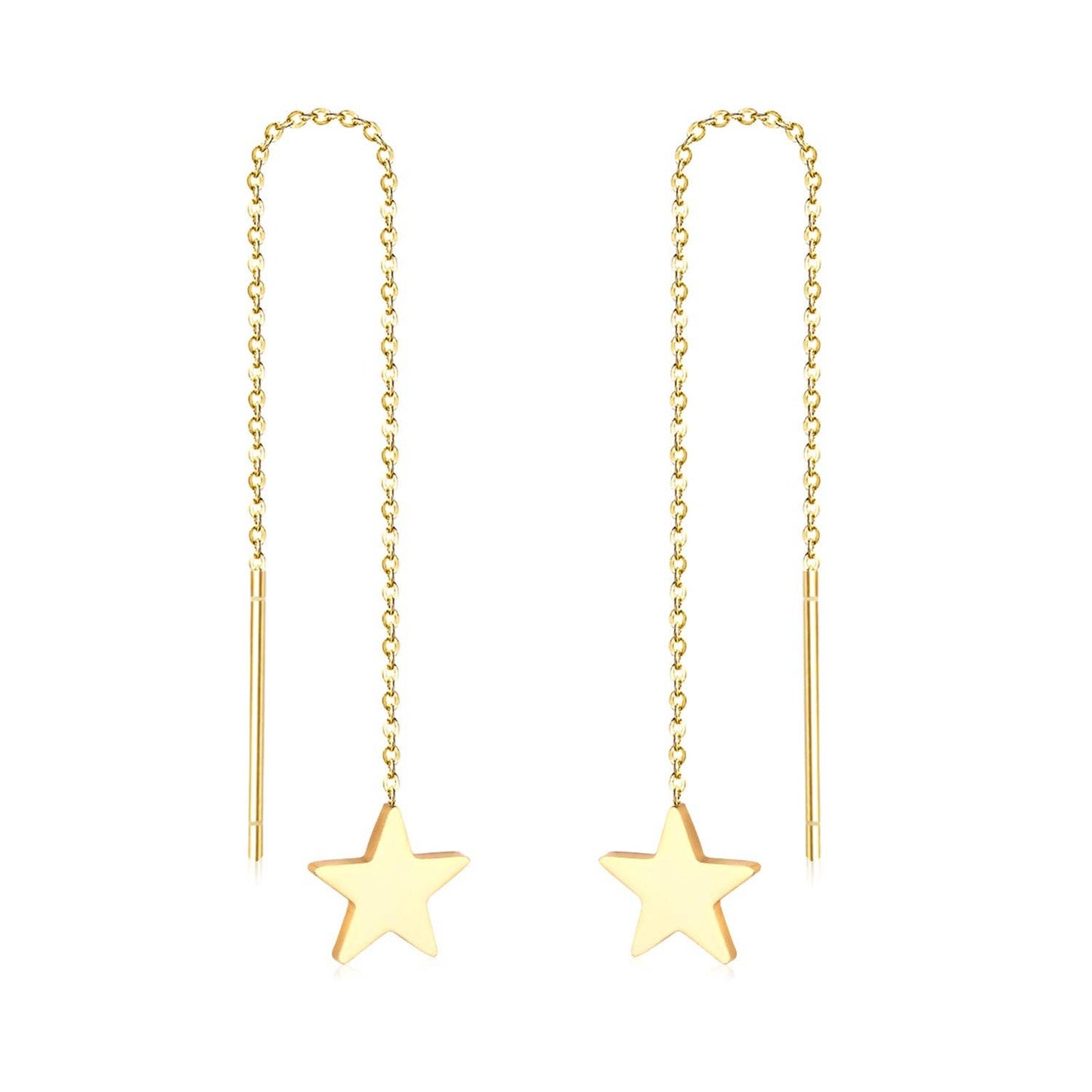Falling Star, Pull-Through Earrings