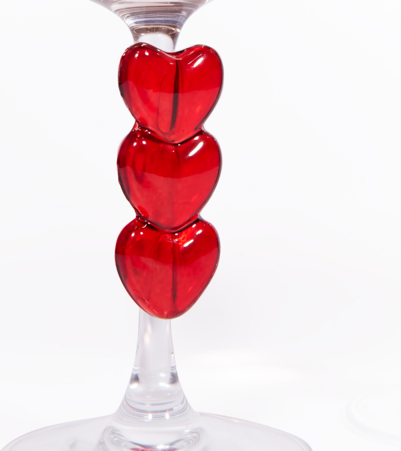 Heart vinglass