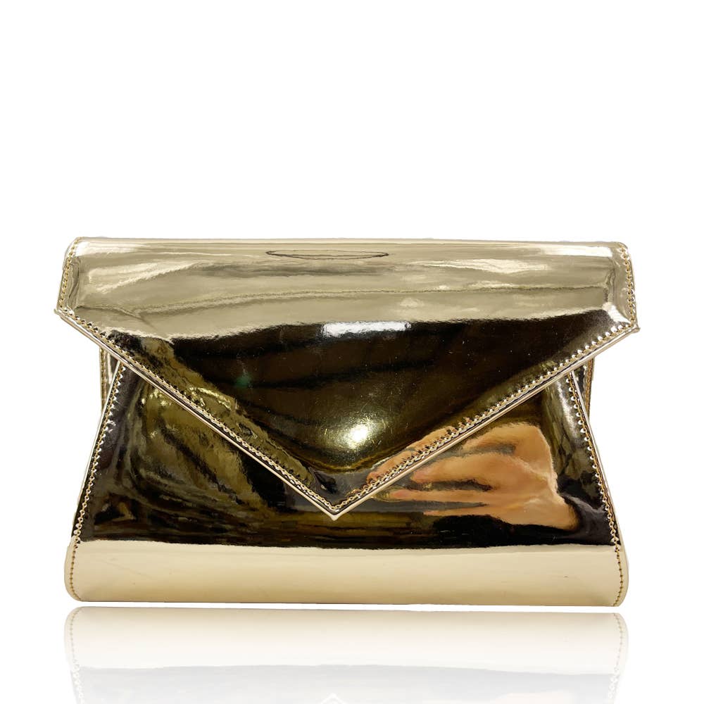 Metallic Rose Clutch