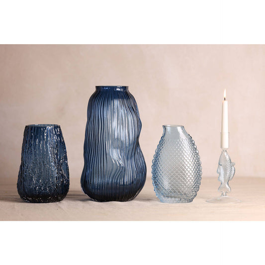 Blue Ridged Vase