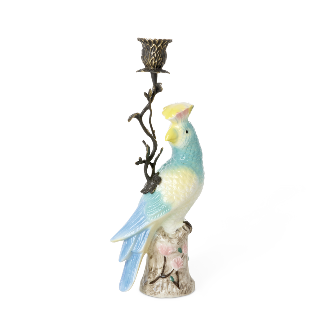 Keramisk Fugl Mint Lysholder