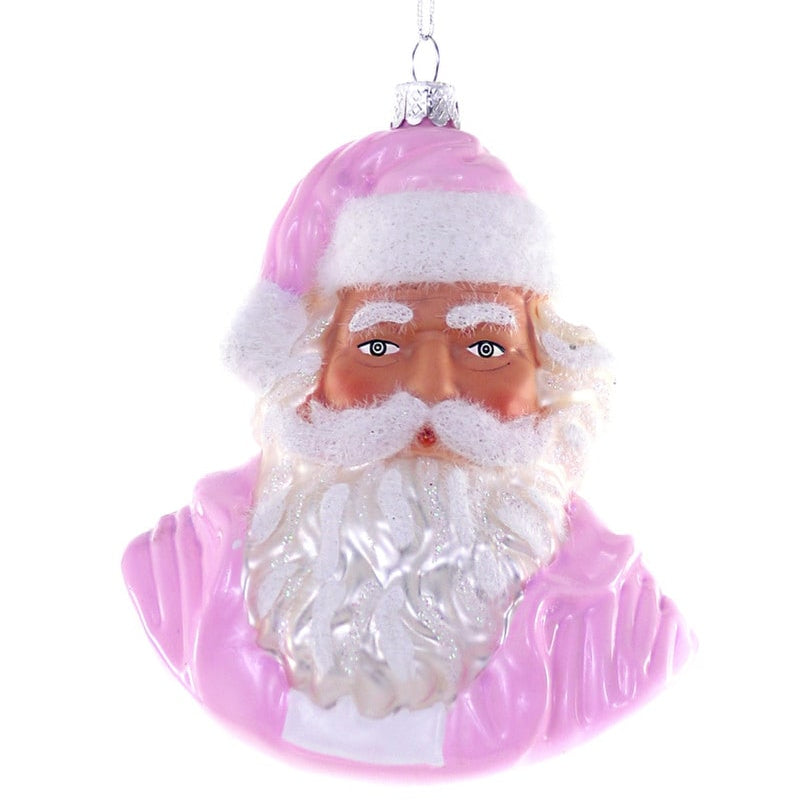 Vintage Pink Santa Julekule