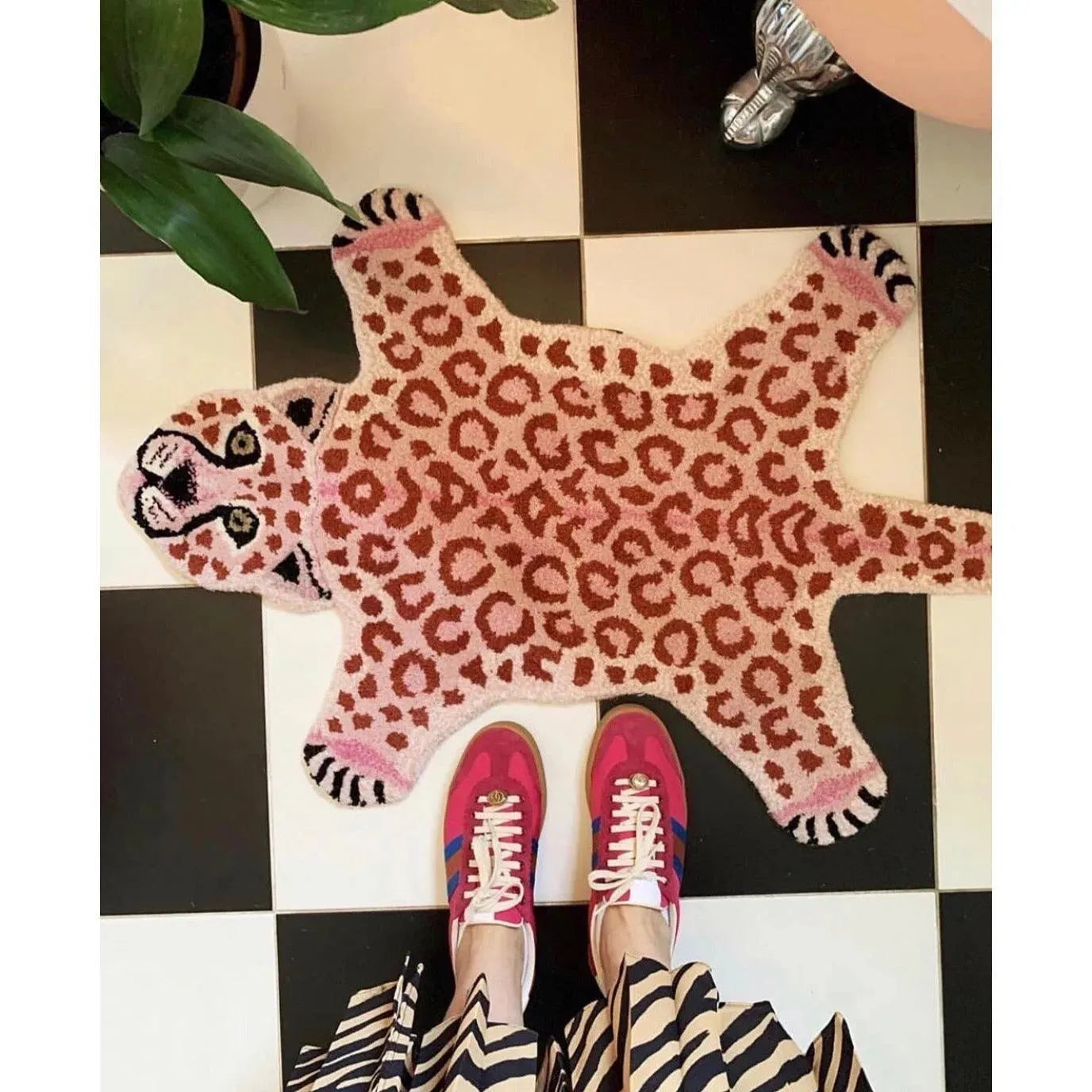 Pink Leopard Teppe