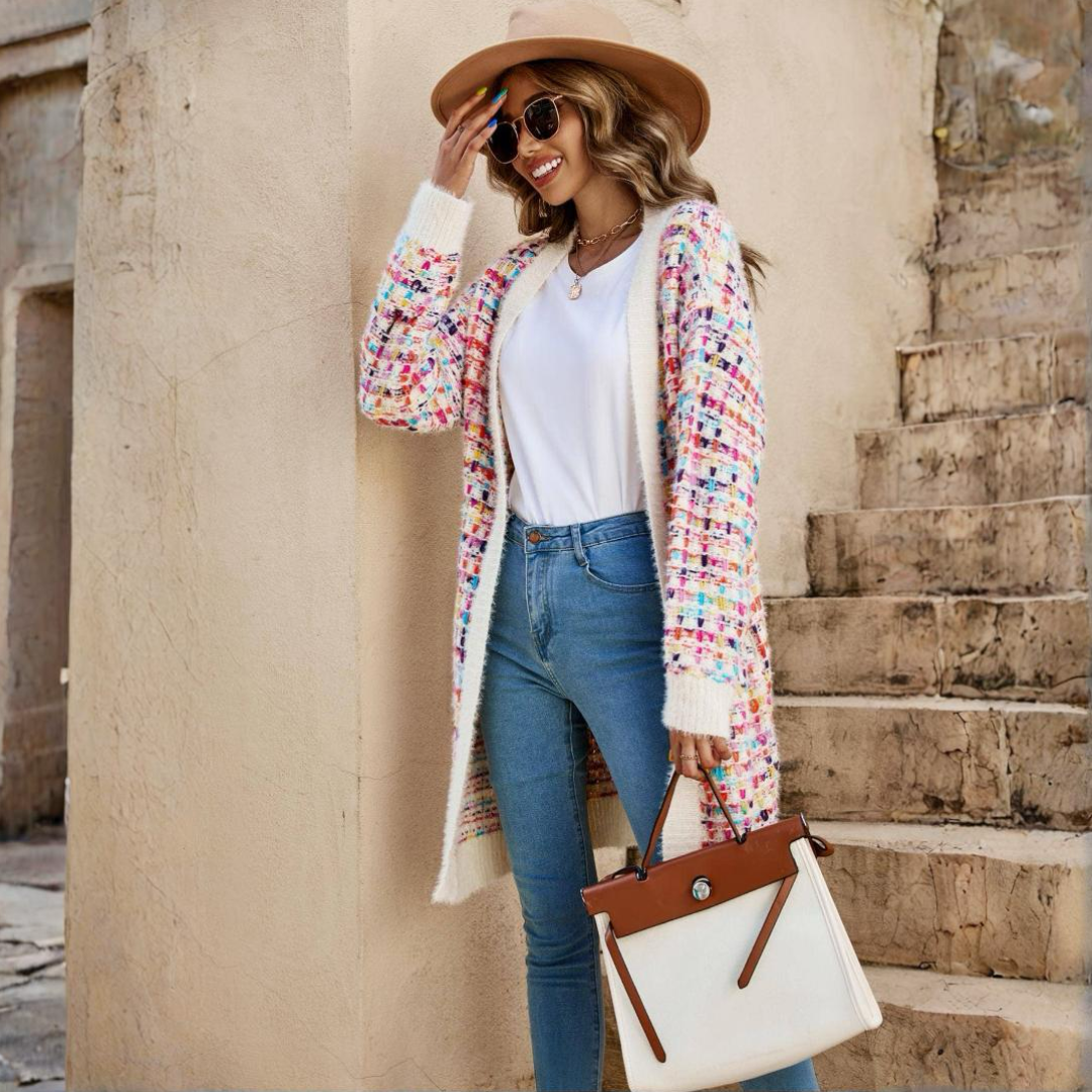 Cream Boucle Cardigan