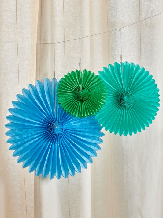 Papirrosetter Blå