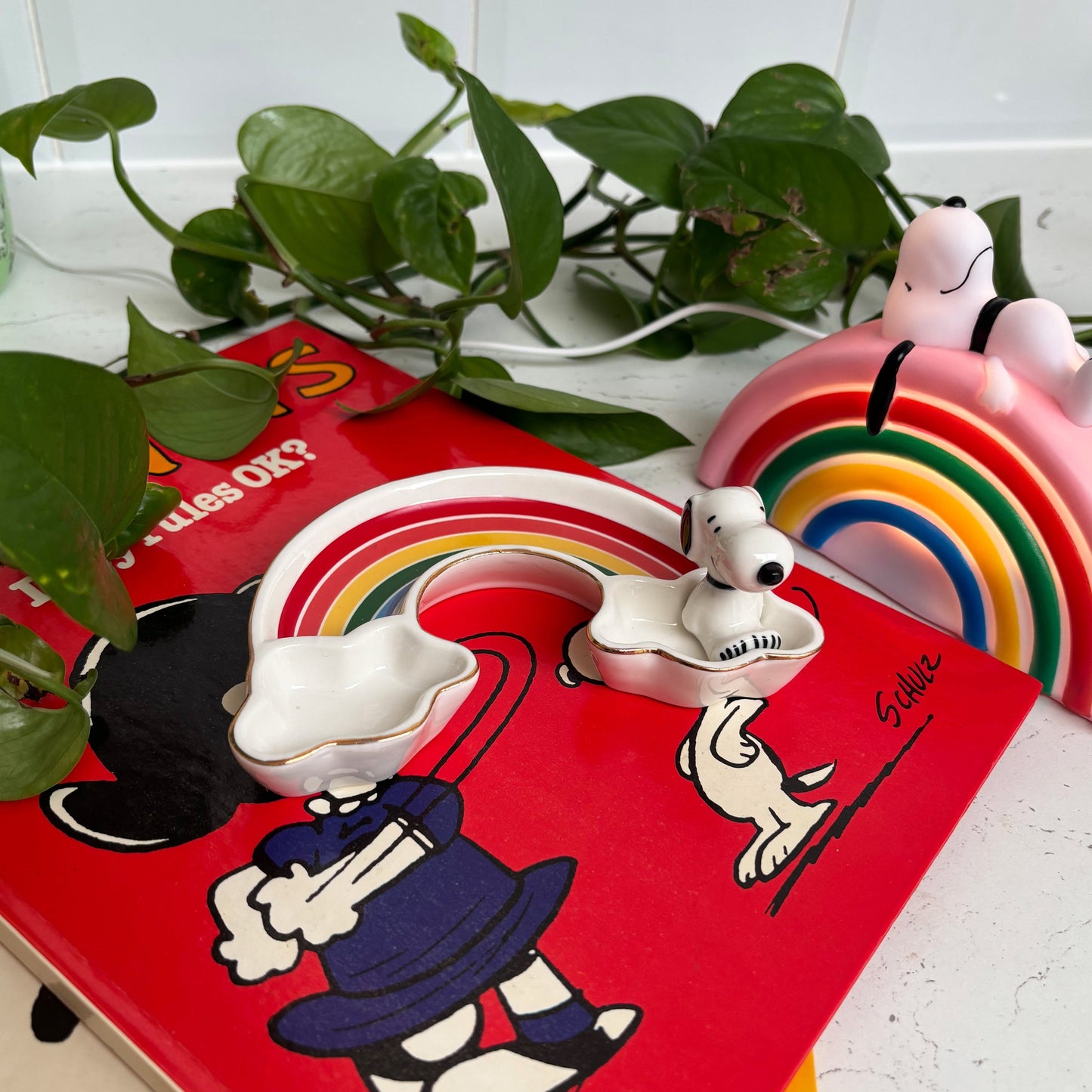 Snoopy Rainbow Skål