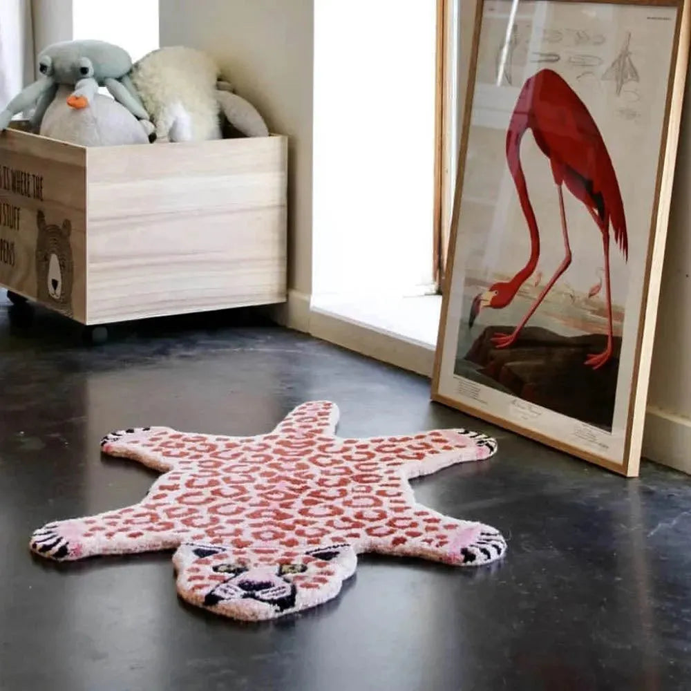 Pink Leopard Teppe