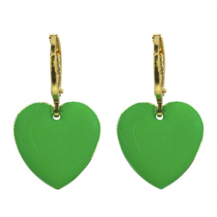 Kelly Green Hearts Øredobber