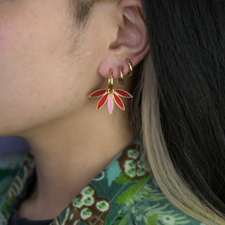Gemma Red Gold Ørepynt