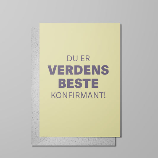 Kort, Verdens beste konfirmant!