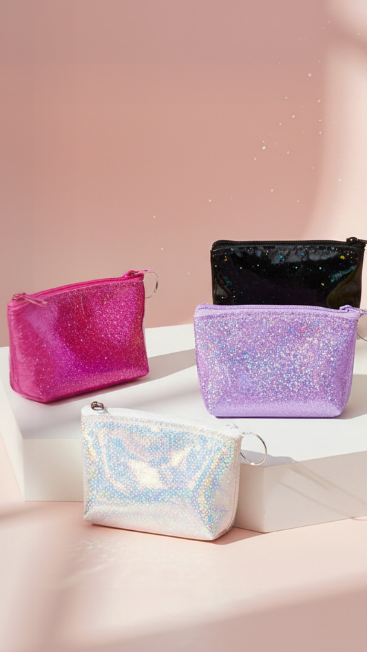 Glitter Zipper Purse