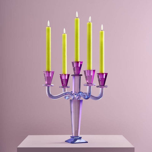 Fancy Crystal Candelabra Purple