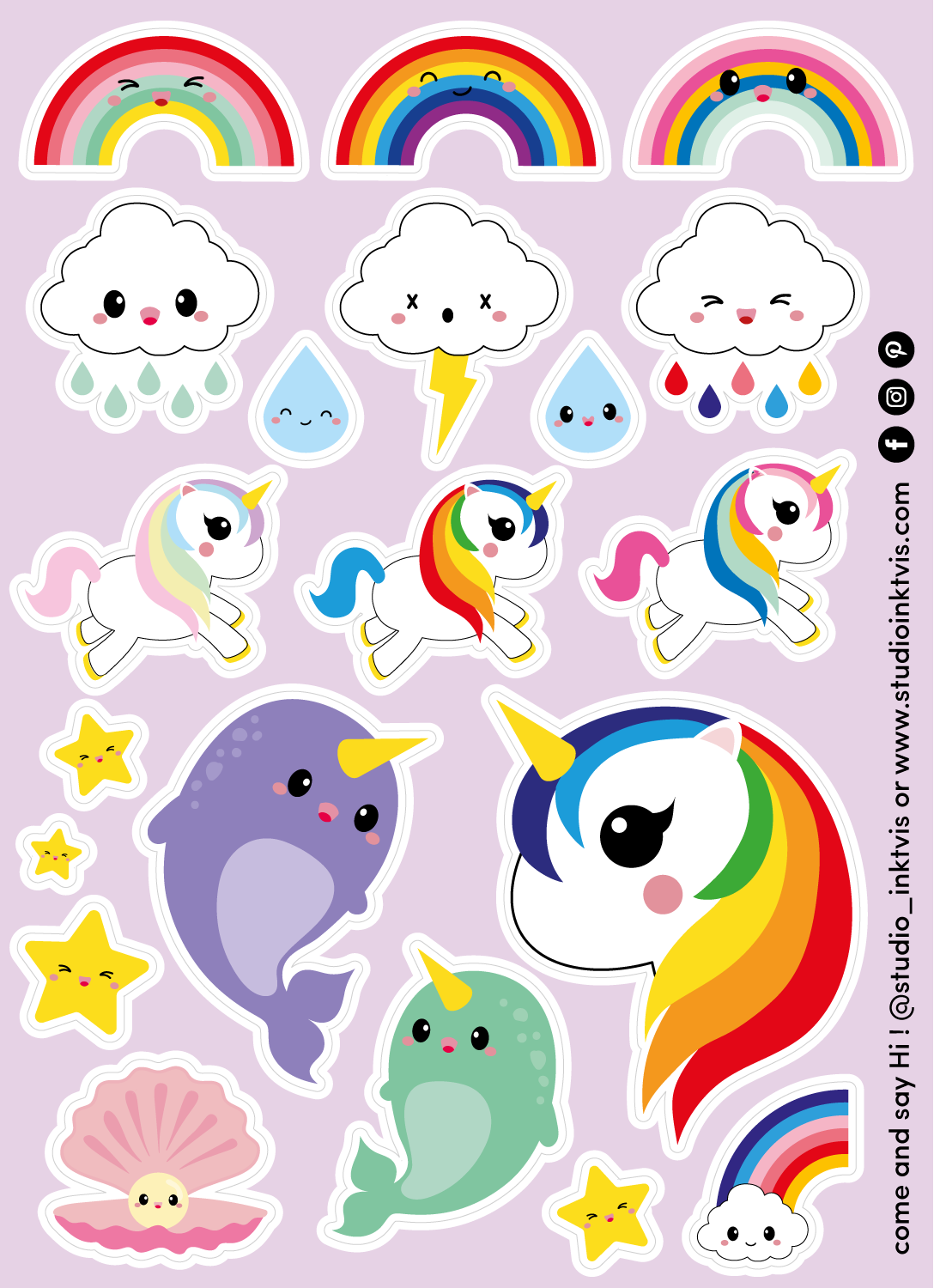 Unicorn Sticker sheet