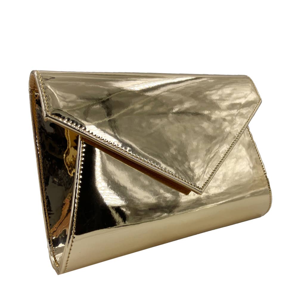 Metallic Rose Clutch