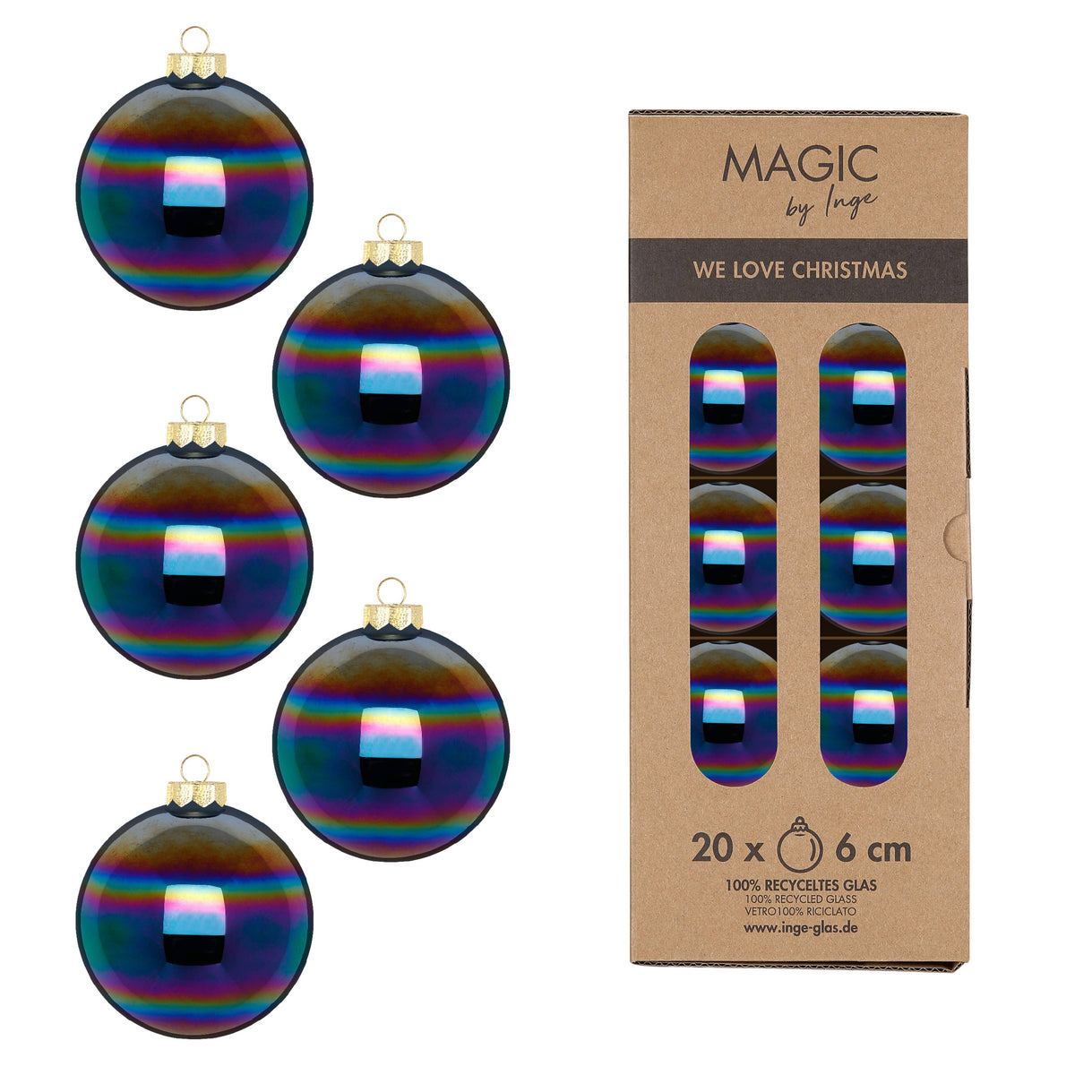 Glasskuler Dazzling Nights 6 cm